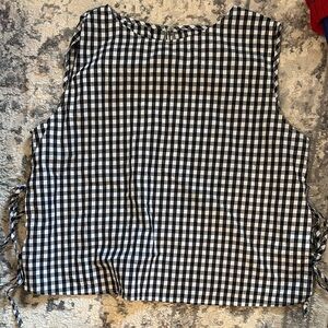 Black and White Gingham Women's Top